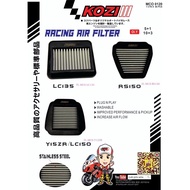 LC135 V1-V6 / Y15 V1-V2 Air Filter Stainless Steel Racing ( KOZI )