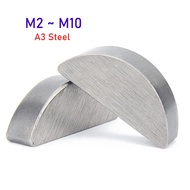 M2 M2.5 M3 M4 M5 M6 M8 M10 GB1099 A3 Steel Half Round Crescent C-Shaped Pin Key Flat Semi-Circular H