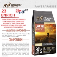[PAWS PARADISE] CHUNKBITS ENRICH 23 ADULT Dry Dog Food 13KG Dog Food Kibbles VENISON, LAMB & VEGETAB