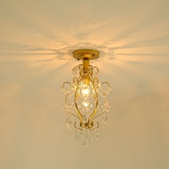 French Crystal Lamp Aisle Ceiling Lamp Bedside Small Chandelier Household Aisle Lamp