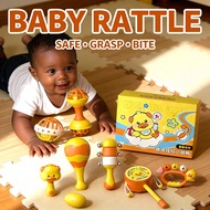 Baby Rattle Lifting Grasping Hammer Training Biting 0-3 Months Old Newborn Toy