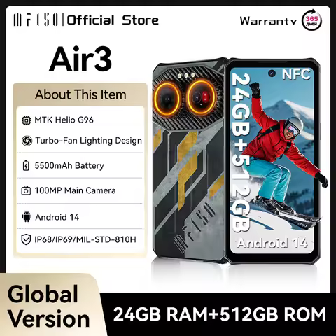 IIIF150 Air3 512GB 12GB Rugged Smartphone Machine 100MP Camera Dynamic Island Ultra-Thin Rugged 30W 