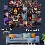 POSTER AKATSUKI 30 PCS / POSTER DINDING / POSTER A6 / POSTER DINDING KAMAR / POSTER / STICKER DINDIN