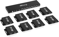 1080P 1x8 (16 Monitor) HDMI Splitter Over Cat6 Extender up to 164 Feet (50 Meters) for 16 Monitors a