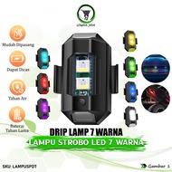 Drip Lamp Car Aksesoris Variasi Lampu Belakang Sepeda Motor Mobil Drone 4 Mode Kedip LED Taillight U