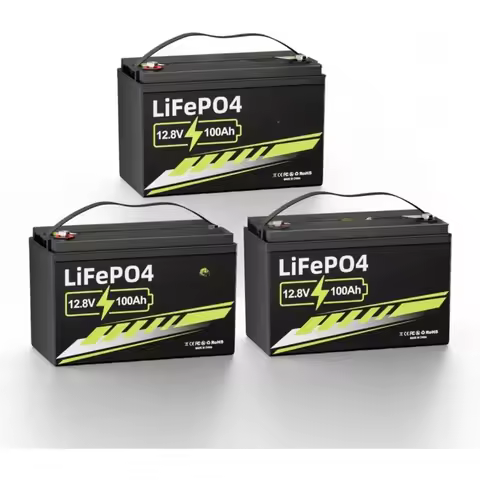12V 100Ah LiFePO4 Battery Group 31 With Built-in 100A BMS, 15000 Deep Cycles Rechargeable Lithium Ba
