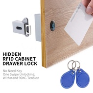 Hidden Safety Keyless Cabinet Lock Office Home RFID Card Drawer Lock Wardrobe Cupboard Cabinet Drawer Lock