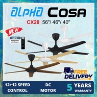 【 FREE SHIPPING 】 ALPHA COSA CX20/CX10 5B 56/46/40 inches DC Motor Ceiling Fan with Remote Control