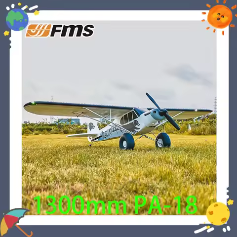 Fms 1300mm Pa-18 Fixed Wing Rc Remote Control Beginner Trainer Foam Aircraft Cross-Country Aircraft 