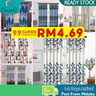 [HOT SALE] Langsir Tingkap Murah / Hook &amp; Rod 2IN1 Type Modern / Dawai Semi Blackout Hook/ LANGSIR PINTU LANGSIR DAPUR