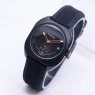 Promo Jam tangan Wanita Fossil Strap Karet Tanggal aktif Free Box Dan Baterai Cadangan