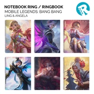 Mobile Legends: Bang Bang Part 12 Ling & Angela Diary Notebook A6 SpiralRing 60 Sheets