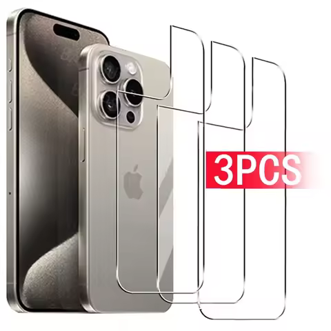 Back Screen Tempered Glass For iPhone 15 14 Plus 13 12 Pro Max Mini Protective Screen Protector Film