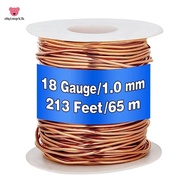 99.9% Dead Soft Copper Wire, 18 Gauge/ 1 mm Diameter, 213 Feet/ 65 M, 1 Pound Spool Pure Copper Wire