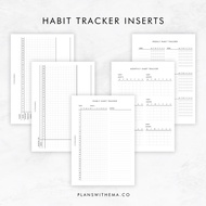 Habit Tracker Planner Insert