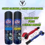 STP SPRAY CHAIN CLEANER / ALL-WEATHER CHAIN LUBE 240ML SPRAY PEMBERSIH RANTAI SPRAY MINTAK PELINCIR