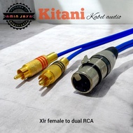 XLR female to dual RCA male jack cable KITANI cable 1 to 5 meters XLR Cable RCA Cable Audio Cable
