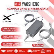 Starlink Gen 3 V4 Power Supply – Equipped with Power Cable 3m, Certified by UL, AC-DC-57V-3.22A 195W
