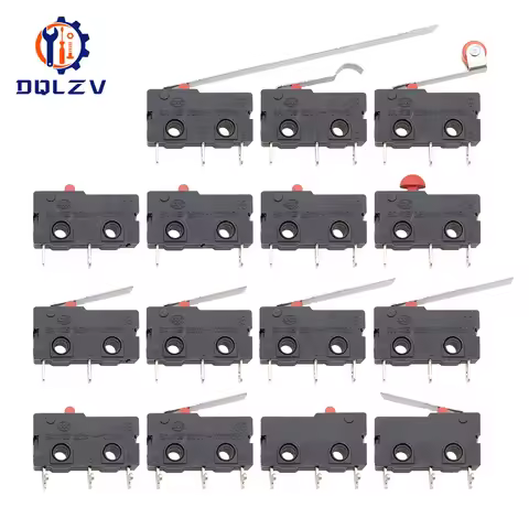 5A 125V250V KW12 Travel Limit Switch KW11-3Z-2 With Handle 16mm Contact Button Micro switch KW12-N 2