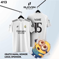 【Free Custom Name & Number】Jersey Real Madrid Home 2024 Latest Jersey Retro 3D Short Sleeve Thailand