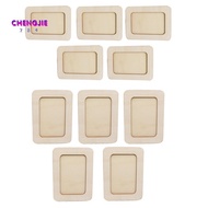 10PCS DIY Wood Picture Frames Unfinished Solid Wood Photo Picture Frames, for Crafts Wood, DIY Paint