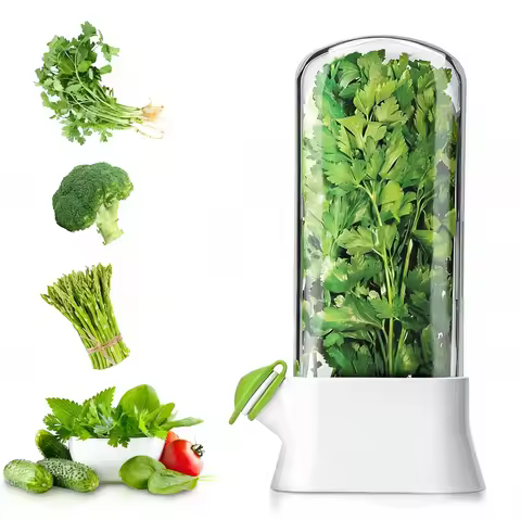 Food Grade Herb Vegetable Crisper Keep Fresh Extend Life Eco-Friendly Material Covered Design For Fr