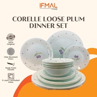 Corelle Loose Plum (Dinner/Luncheon/Bread/Serving Plate/Noodle/Soup Bowl/Mug) Pinggan Mangkuk Corelle Corelle Dinner Set