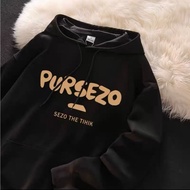 PURSEZO MEN'S HOODIE SWEATER SWEATSHIRT OUTERWEAR/ BLACK MEN'S HOODIE/ PURSEZO HOODIE ZIPPER HOODIE 