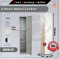 BFO S114/D Metal Locker Cabinet (3 Door) / Locker Besi / Locker Organizer / Locker Asrama / Steel Lo
