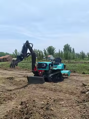 Large Horsepower Crawler Tractor 100Hp 120Hp Rubber Track Agricultural Tractor Wild Land Reclamation
