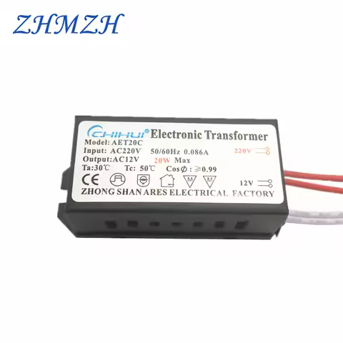 20W LED Electronic Transformer LED driver Power Supply AC220V To AC12V For 12V MR11 MR16 G4 LED Lamp