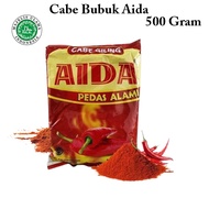 Aida Bubuk Cabe 500 Gram Bubuk Cabe Super Pedas / Cabe Bubuk Asli Halus Cabe Kering Cabe Giling Term