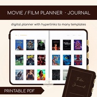 Digital Movie / Film Planner PDF GoodNotes / Notability for iPad / Laptop / Phone ( Ann T Film Journal Notebook 2021 )