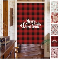 Christmas Holiday Door Curtain for Entrance Partition Long Doorway Curtain Xmas Holiday Party Decor Short Door Curtain Whole Piece Partition Curtain