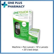 One Touch Select Plus Simple Glucometer Set + Strips 25s