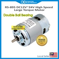 RS-895 DC12V~24V Double Ball Bearing Round Shaft Motor High Speed Large Torque DC Motor [Motor DC 89