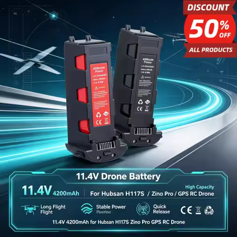 New 11.4V 4200mAh Li-Polymer Battery Spare Parts for Hubsan H117S Zino Pro GPS RC Drone Flight Batte