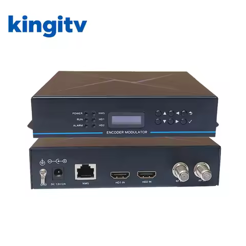 2 Channel HD to RF DVB-T DVB-C ATSC ISDBT HDTV Modulator Hotel TV System HDmi Encoder Modulator for 