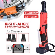 28V 100N.m 28v 3/8" Cordless Ratchet Wrench Electric Ratchet Wrench Set 2 Battery Power Ratcheting 1