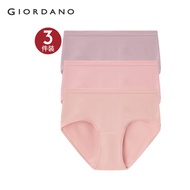 Giordano Women Briefs Quality Comfy Elastic Waistband Briefs Stretchy Plain 3 Packs Briefs For Ladie