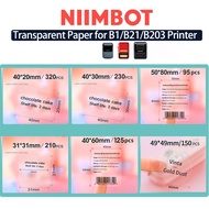 NiiMBOT B21/B203/B3S/B1 Label Paper Transparent Name Sticker Waterproof Self-adhesive Cartoon Small 