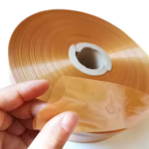 5Mx55mm Plastic Sausage Casings Food Grade Meat Packing Golden Casing for Sausage Shell for Sausage 