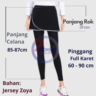 Legging Rok Hijab Sport Model Payung Skirt Leging Wanita Jersey Premium Legging Rok Olahraga Kekinia