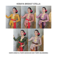 doOob Setelan Kebaya Brokat Stella dan Rok Kamen Songket Batik Free Selendang Pengantin Pesta Wisuda