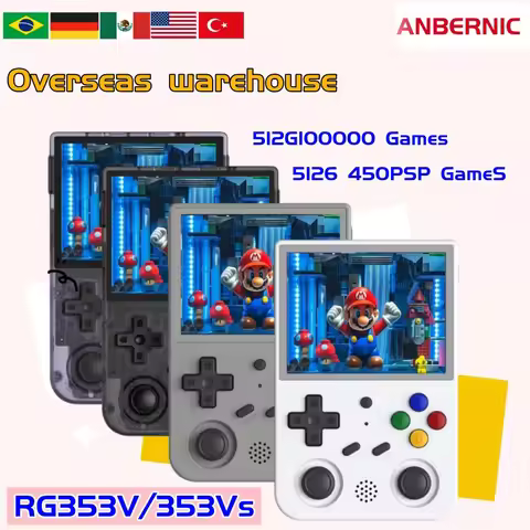 ANBERNIC RG353V RG353VS Handheld Game Consoles 3.5 "IPS Screen Android 11 Linux Portable video playe