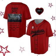 STRAY KIDS 'DominATE' World Tour 2025 Red Baseball Jersey Stay Merch Shirt G23
