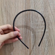 Bando Lidi Polos Hitam Plastik Aksesoris Fashion Accessories Rambut Hias Hiasan Wanita Perempuan Cew