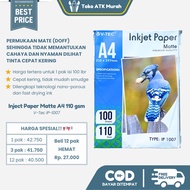 A4 Matte V-Tec IP-1007 110 GSM Inkjet Paper, 100 Sheets | Inkjet Paper Matte A4 Premium