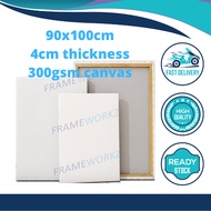Stretched Artist Canvas [100x90cm] 4cm Thickness for Oil/Acrylic Painting