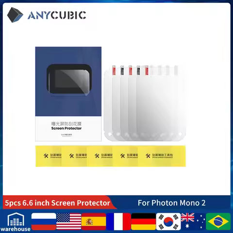 ANYCUBIC 3D Printer Parts 5pcs 6.6 inch LCD Screen Protector Set For Photon Mono 2 3d Printers Acces